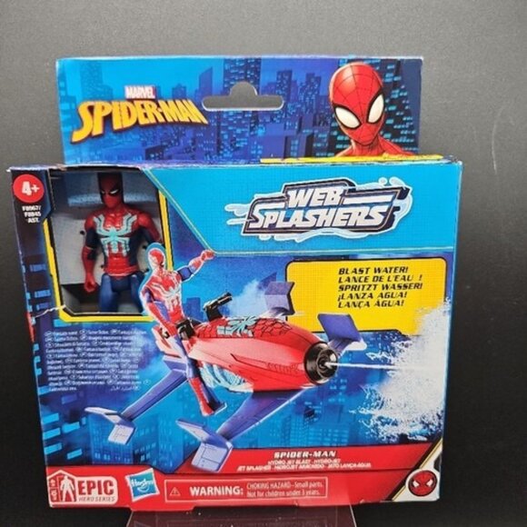 Marvel Spider-Man Web Splashers Hydro Jet Toy Figure & Accessory Set Ages 4+ New - Picture 1 of 4